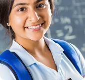 Teacher smiling